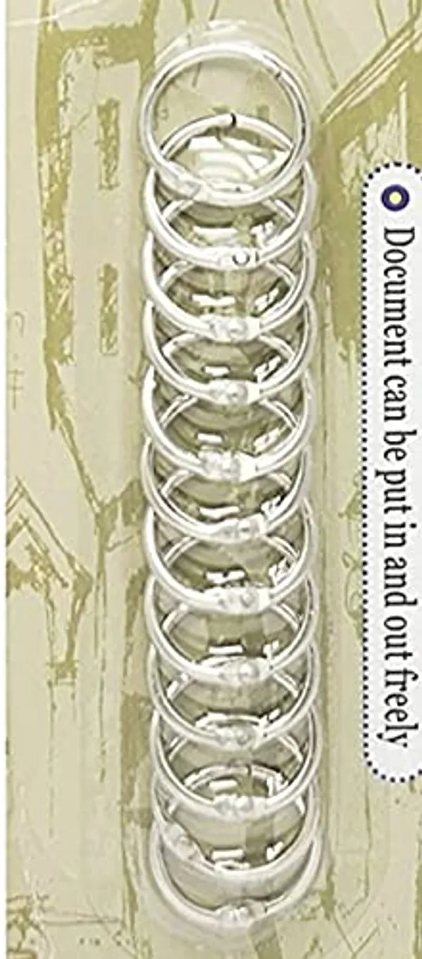Silver_19Mm_Book_Ring_For_Scrapbook_Set_Of_12Pc