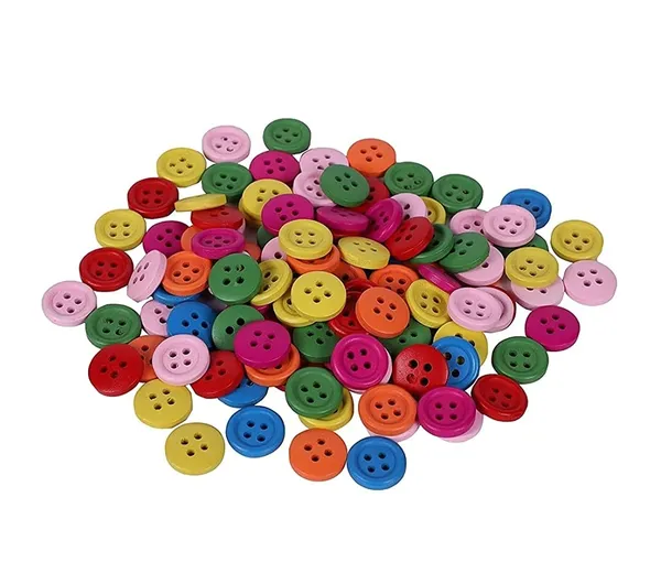 Multicolor_Round_Wooden_Buttons,Different_Neon_Colors_15Mm_Diameter_Set_Of_100_Pc(With_20/00_Mrp_White_Adhesive_Glue)_For_Sewing,Art_And_Craft_Activities,Greeting_Card_Decoration