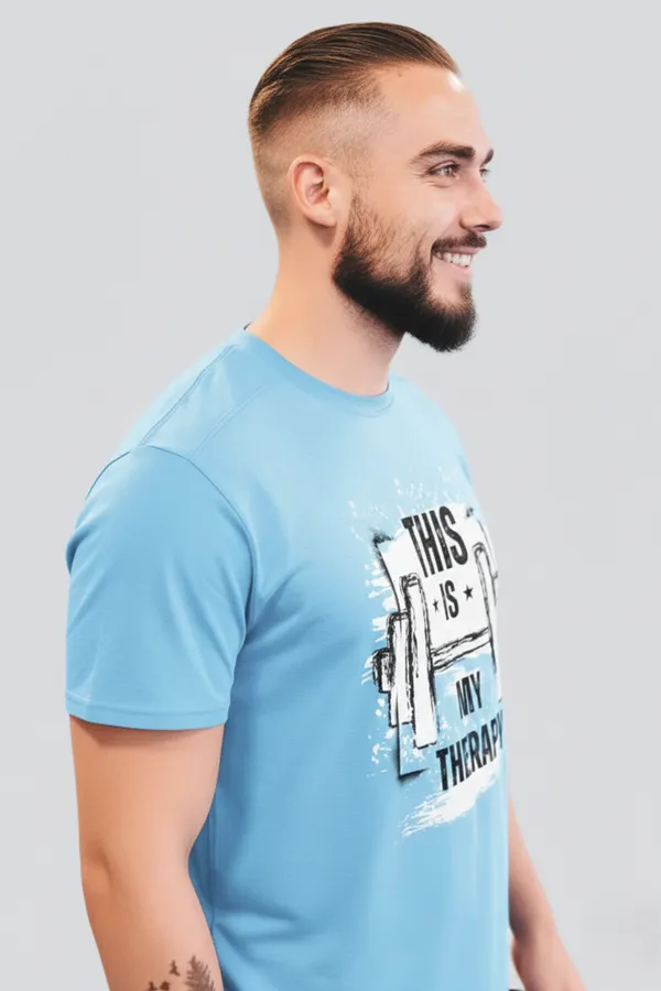 Sky_Blue_Cotton_And_Elastane_Premium_T_Shirt_For_Men