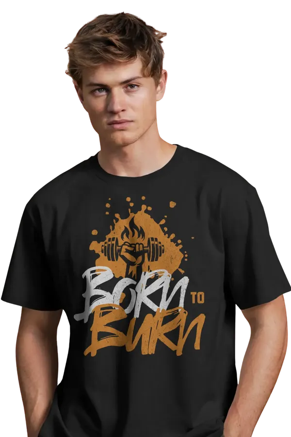Black_Cotton_And_Elastane_Premium_T_Shirt_For_Men