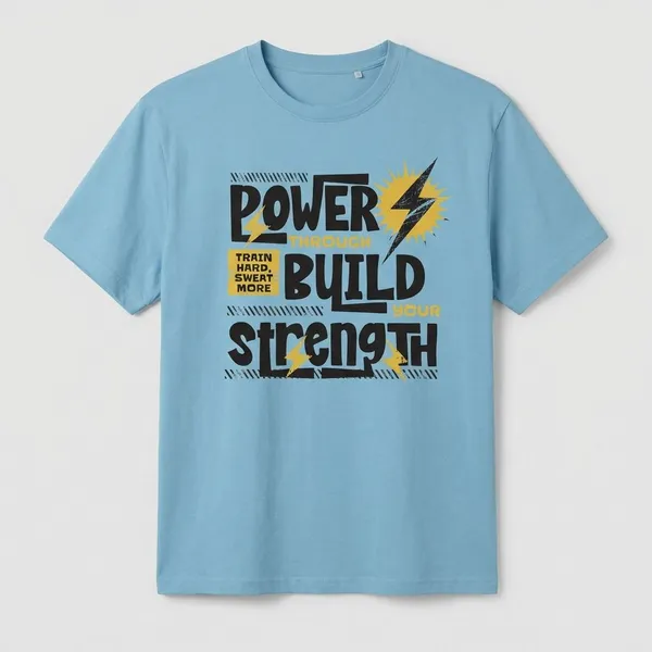 Sky_Blue_Cotton_And_Elastane_Premium_T_Shirt_For_Men