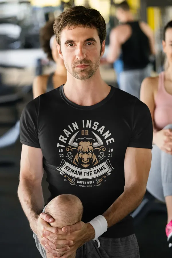 Black_Cotton_And_Elastane_Premium_T_Shirt_For_Men