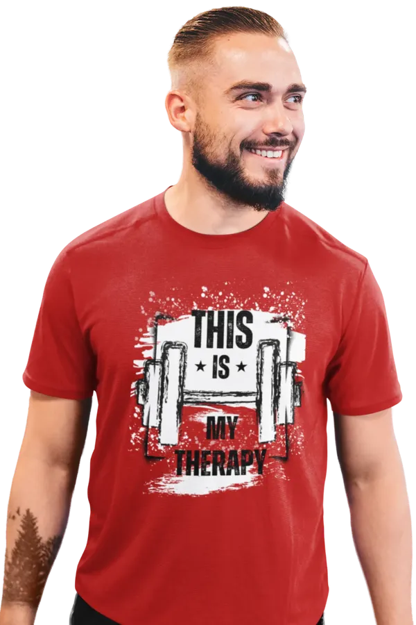 Red_Cotton_And_Elastane_Premium_T_Shirt_For_Men