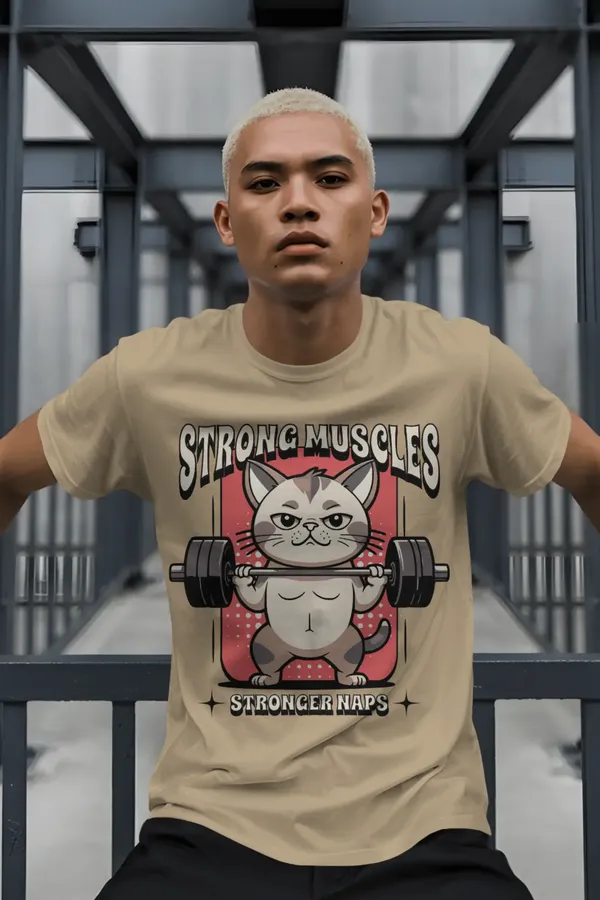 Beige_Cotton_And_Elastane_Premium_T_Shirt_For_Men
