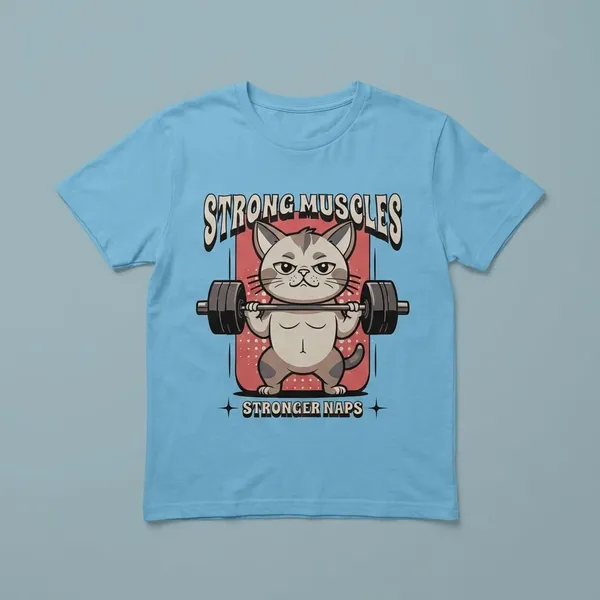 Sky_Blue_Cotton_And_Elastane_Premium_T_Shirt_For_Men