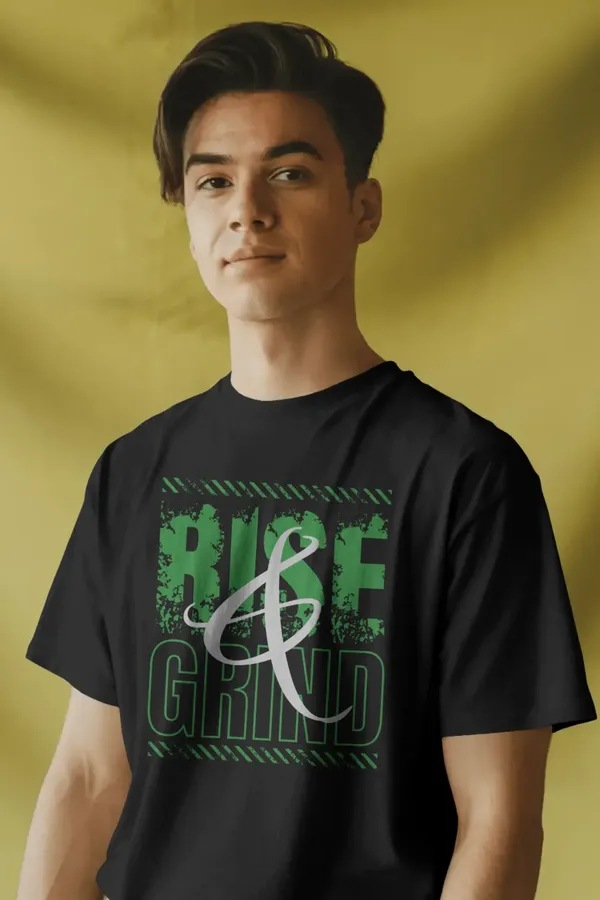 Black_Cotton_And_Elastane_Premium_T_Shirt_For_Men