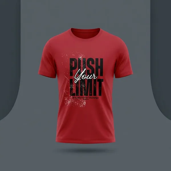 Red_Cotton_And_Elastane_Premium_T_Shirt_For_Men