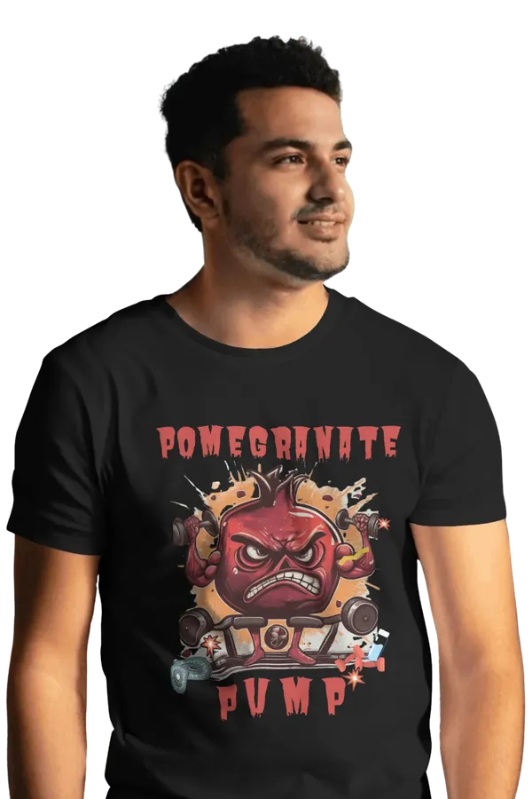 Black_Cotton_And_Elastane_Premium_T_Shirt_For_Men