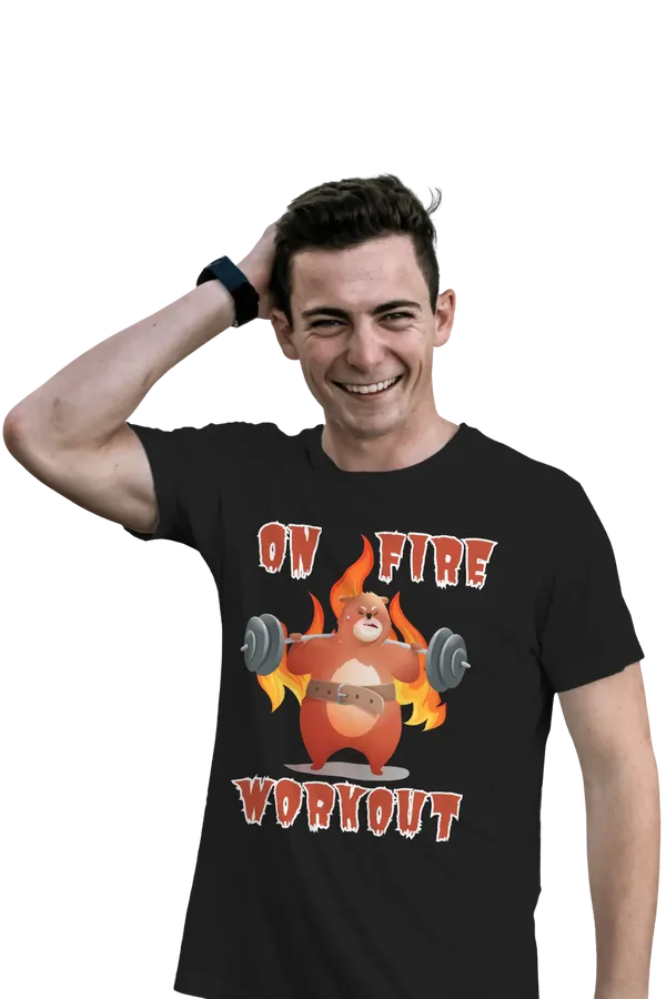 Black_Cotton_And_Elastane_Premium_T_Shirt_For_Men