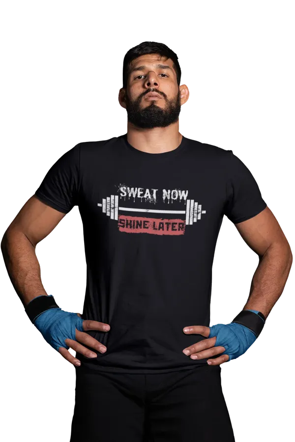 Black_Cotton_And_Elastane_Premium_T_Shirt_For_Men