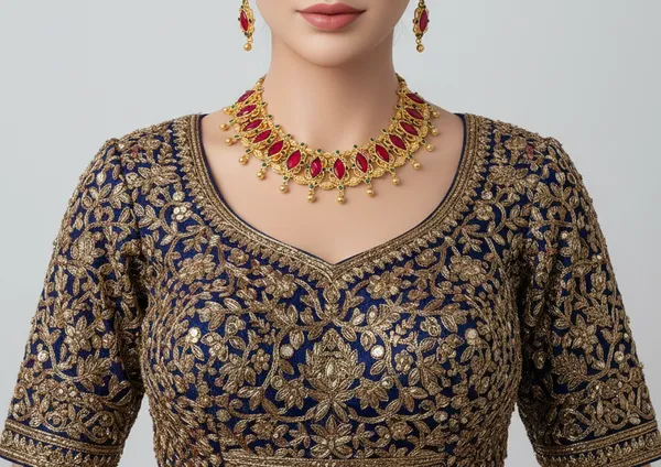 Red_Alloy_Red_&_Green_Stones_With_Gold-Tone_Metal_Necklace_Set_With_Earring_For_Women_&_Girls