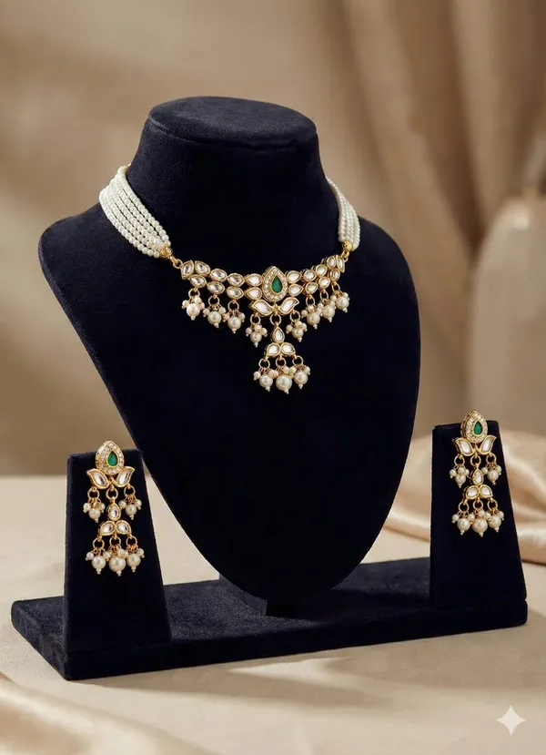 Elegant_Kundan_Pearl_Choker_Necklace_Set