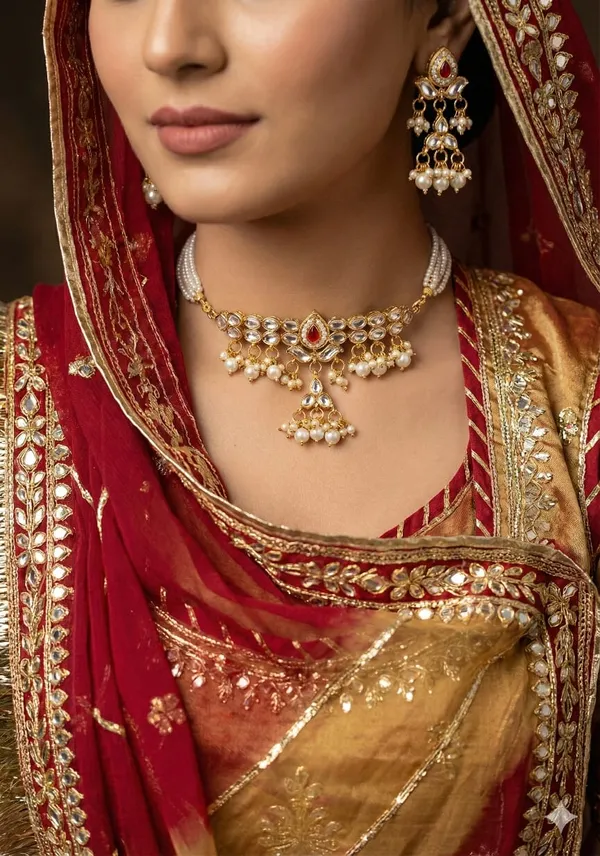 Elegant_Kundan_Pearl_Choker_Necklace_Set_for_Women_and_Girls