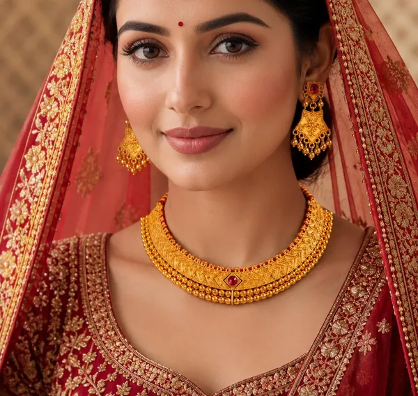 Elegant_Traditional_Golden_Necklace_Set_Women_&_Girls