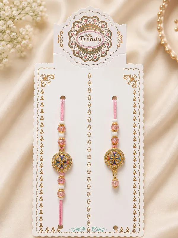 Emerald_Blossom_Mix_Colour_Bhai_Bhabhi_Rakhi_Set_