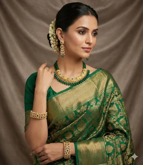 Green_&_Gold_Traditional_Necklace_Set