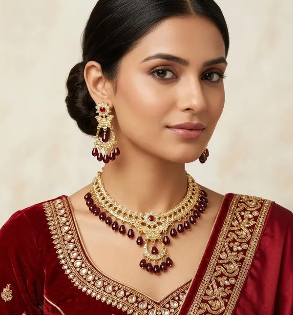 Gulnaar_Polki_Necklace_Set_For_Women_&_Girls