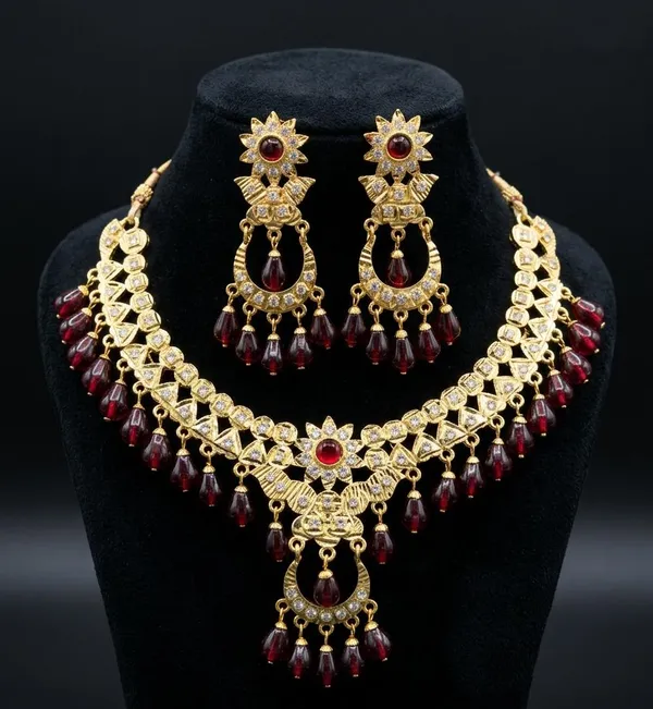 Gulnaar_Polki_Necklace_Set_For_Women_&_Girls
