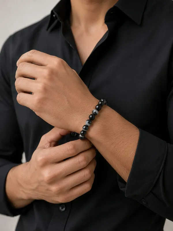 Unisex_Nature_Black_Hakik_Bracelet