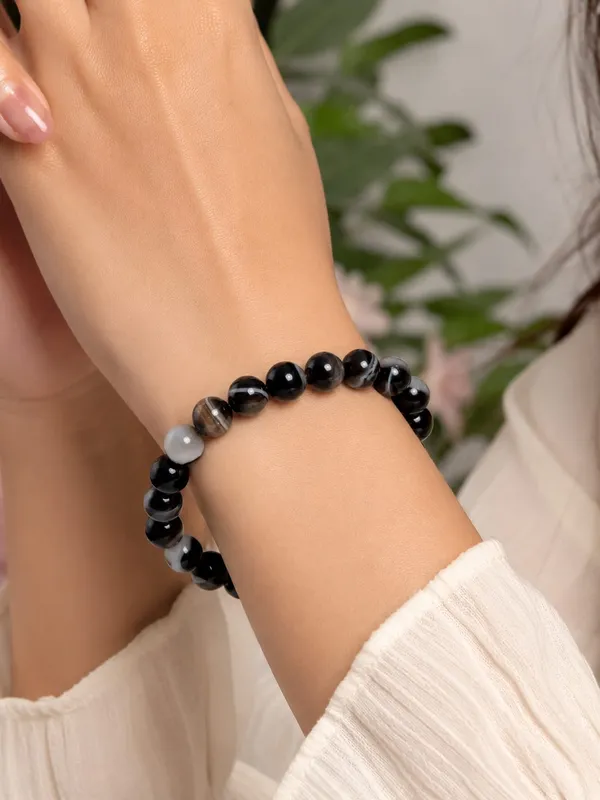 Unisex_Nature_Black_Hakik_Bracelet