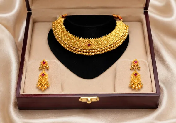 Elegant_Traditional_Golden_Necklace_Set_Women_&_Girls