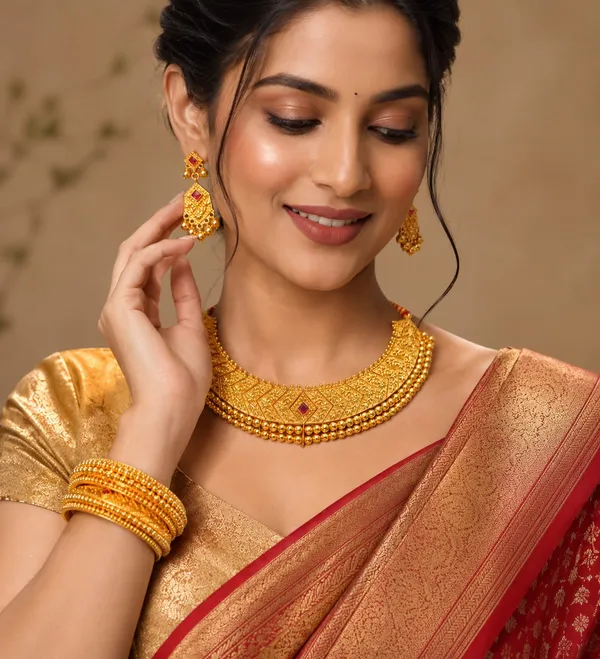 Elegant_Traditional_Golden_Necklace_Set_Women_&_Girls