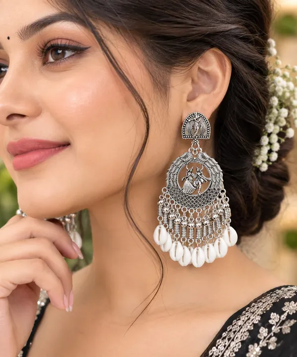 Radha_Madhav_Divine_Oxidised_Silver_Chandbali_Earrings_For_Women_&_Girls