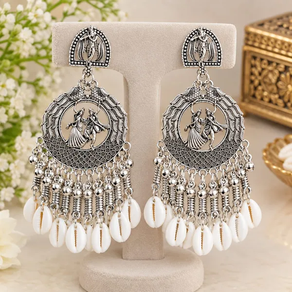 Radha_Madhav_Divine_Oxidised_Silver_Chandbali_Earrings_For_Women_&_Girls