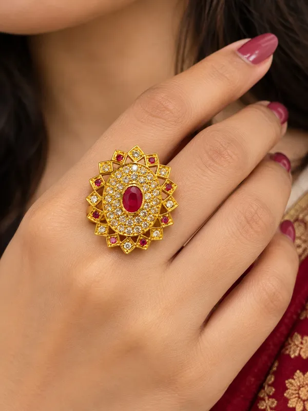 Rajrani_Manikya_Shahi_Red_Stone_Statement_Ring_For_Women_&_Girls