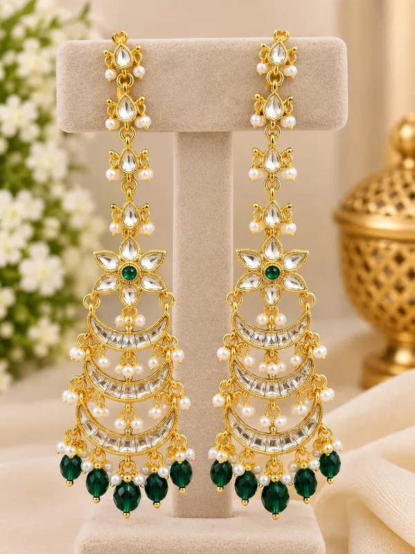 Royal_Emerald_Pearl_Chandbali_Earrings_For_Women_&_Girls