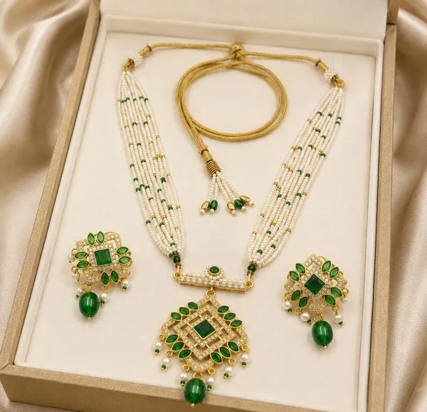 Shahi_Crimson_Pearl_Green_Set_For_Women_&_Girls