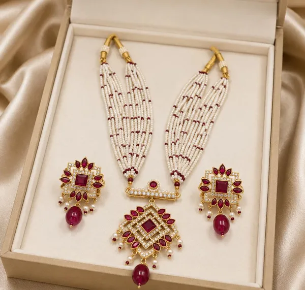 Shahi_Crimson_Pearl_Red_Set_For_Women_&_Girls