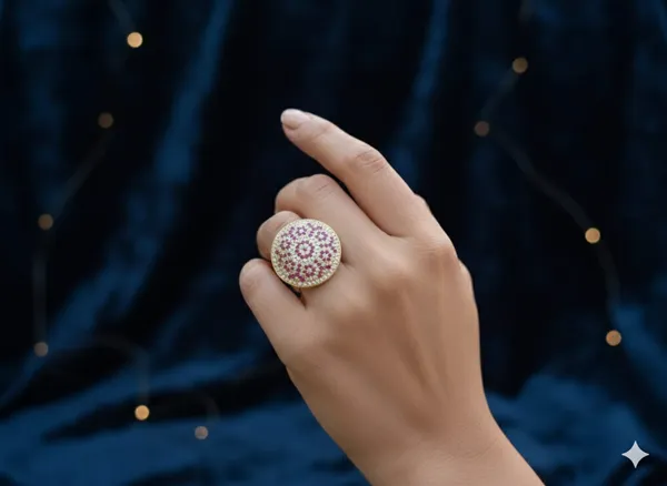 Statement_Ruby_&_Copper_Disc_Ring_Women_&_Girls