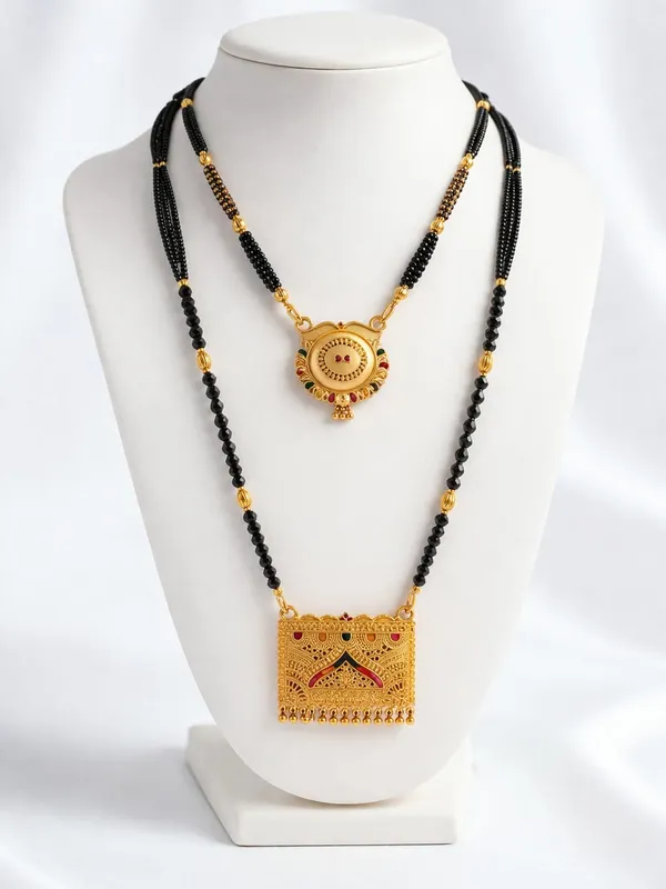 Timeless_Black_&_Gold_Tradition_Mangalsutra_with_Ornate_Pendant_Combo_(Pack_of_2)