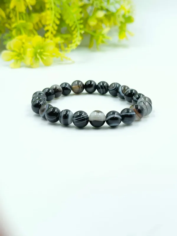 Unisex_Black_Sulemani_Agate_Bracelet_