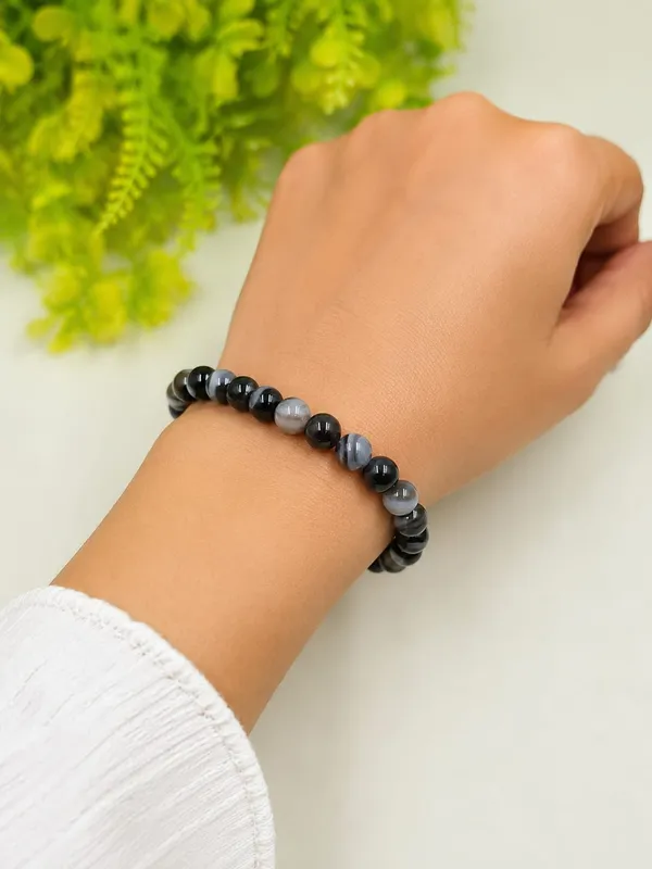Unisex_Black_Sulemani_Agate_Bracelet_