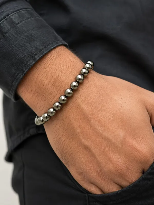 Unisex_Pyrite_Stretch_Bracelet