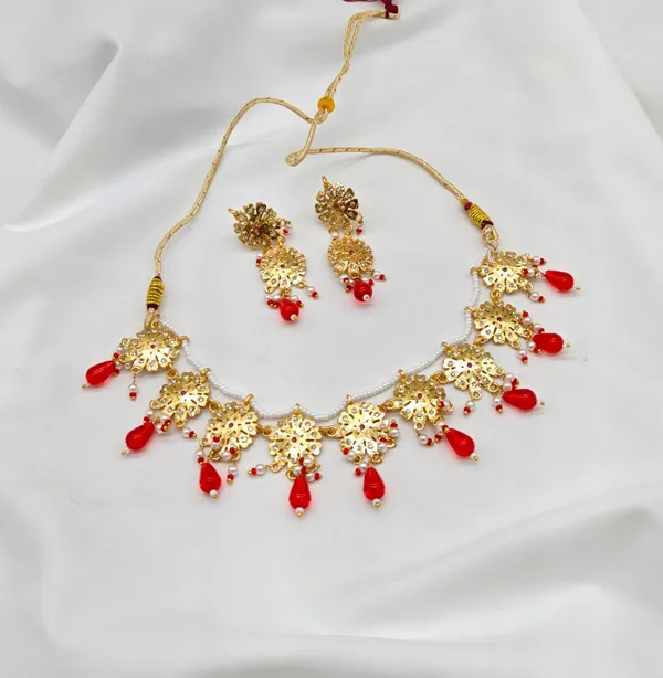 Red_Alloy_Traditional_Choker_With_Red_Beads_Necklace_&_Earrings_Set_For_Women_&_Girls