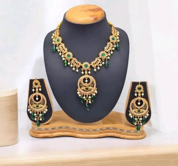 Green_Alloy_Emerald_Green_Stone_Design_Necklace_Set_With_Earring_For_Women_&_Girls