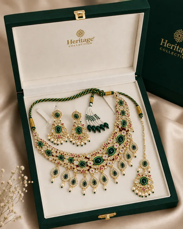 Bridal_Grace_Necklace_Set_with_Earrings_and_Maang_Tikka_For_Women_&_Girls_(Combo_Set)
