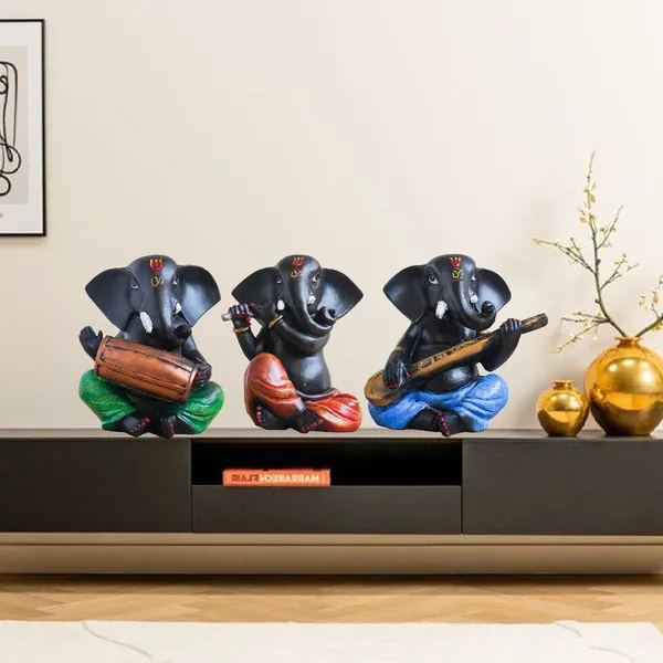 Black_Ganesh_Resin_Premium_&_Elegant_Tricolour_Harmony_Figurine