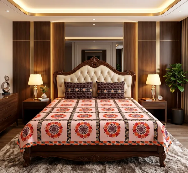Bold_Mandala_Design_100%_Pure_Cotton_Super_King_Size_Bedsheet_with_2_Matching_Pillow_Covers_|_108*108_Inch_|_300_TC