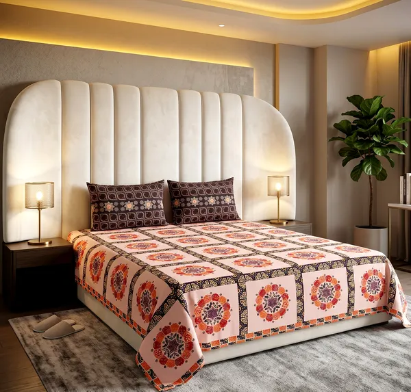 Bold_Mandala_Design_100%_Pure_Cotton_Super_King_Size_Bedsheet_with_2_Matching_Pillow_Covers_|_108*108_Inch_|_300_TC
