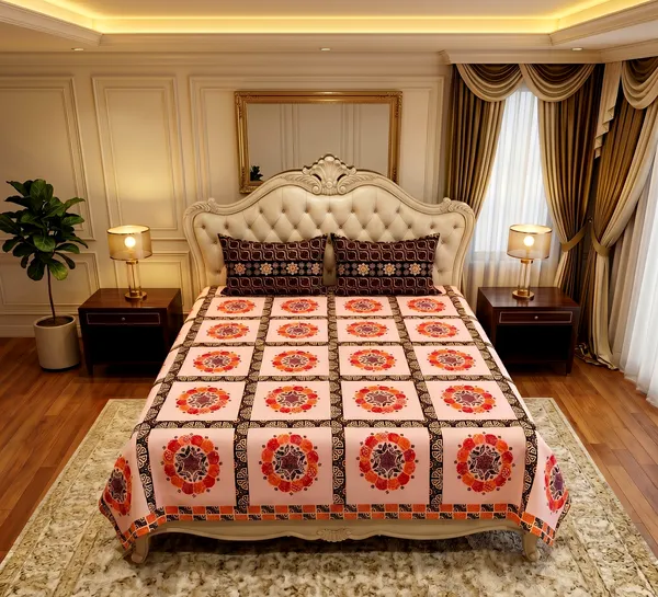 Bold_Mandala_Design_100%_Pure_Cotton_Super_King_Size_Bedsheet_with_2_Matching_Pillow_Covers_|_108*108_Inch_|_300_TC