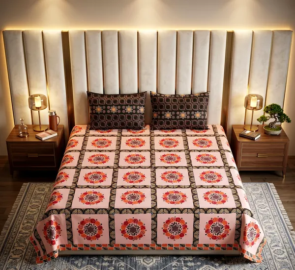 Bold_Mandala_Design_100%_Pure_Cotton_Super_King_Size_Bedsheet_with_2_Matching_Pillow_Covers_|_108*108_Inch_|_300_TC