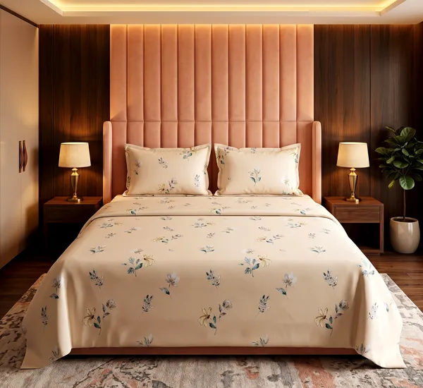 Dreamy_Peach_Floral_Queen_Size_Bedsheet_|_100%_Cotton_Feel_Fabric_|_Elegant_Scattered_Bloom_Design_with_2_Pillow_Covers_–_Perfect_for_Modern_Bedrooms