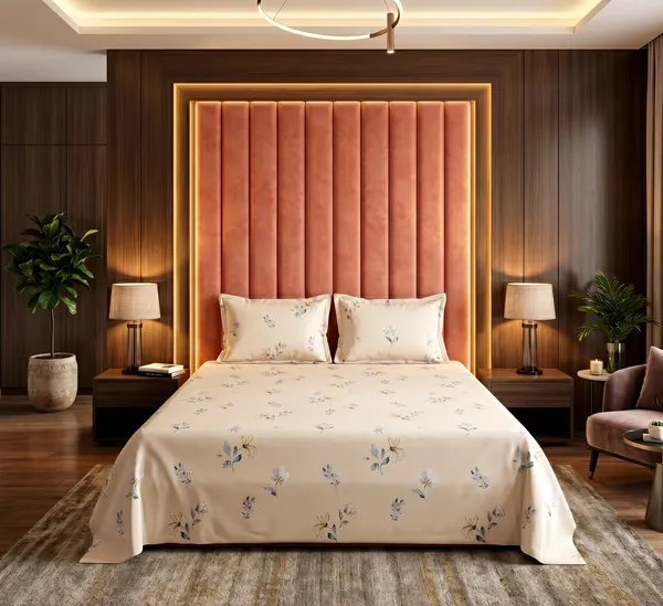 Dreamy_Peach_Floral_Queen_Size_Bedsheet_|_100%_Cotton_Feel_Fabric_|_Elegant_Scattered_Bloom_Design_with_2_Pillow_Covers_–_Perfect_for_Modern_Bedrooms