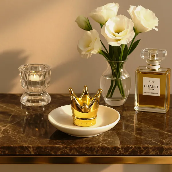 Regal_Gold_Crown_Ring_Holder_&_Ceramic_Trinket_Dish_Set_(KING)