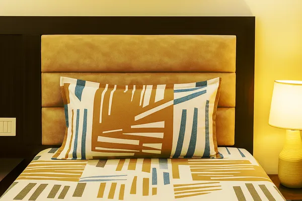 Stylish_Abstract_Linear_Print_Beige_Cotton_Rich_Feel_Single_Bedsheet_With_Pillow_Cover_|_60*90_Inch_|__120_GSM