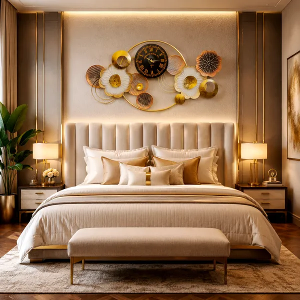 Golden_Metal_Premium_&_Elegant_Sunray_Solar_Wall_Clock